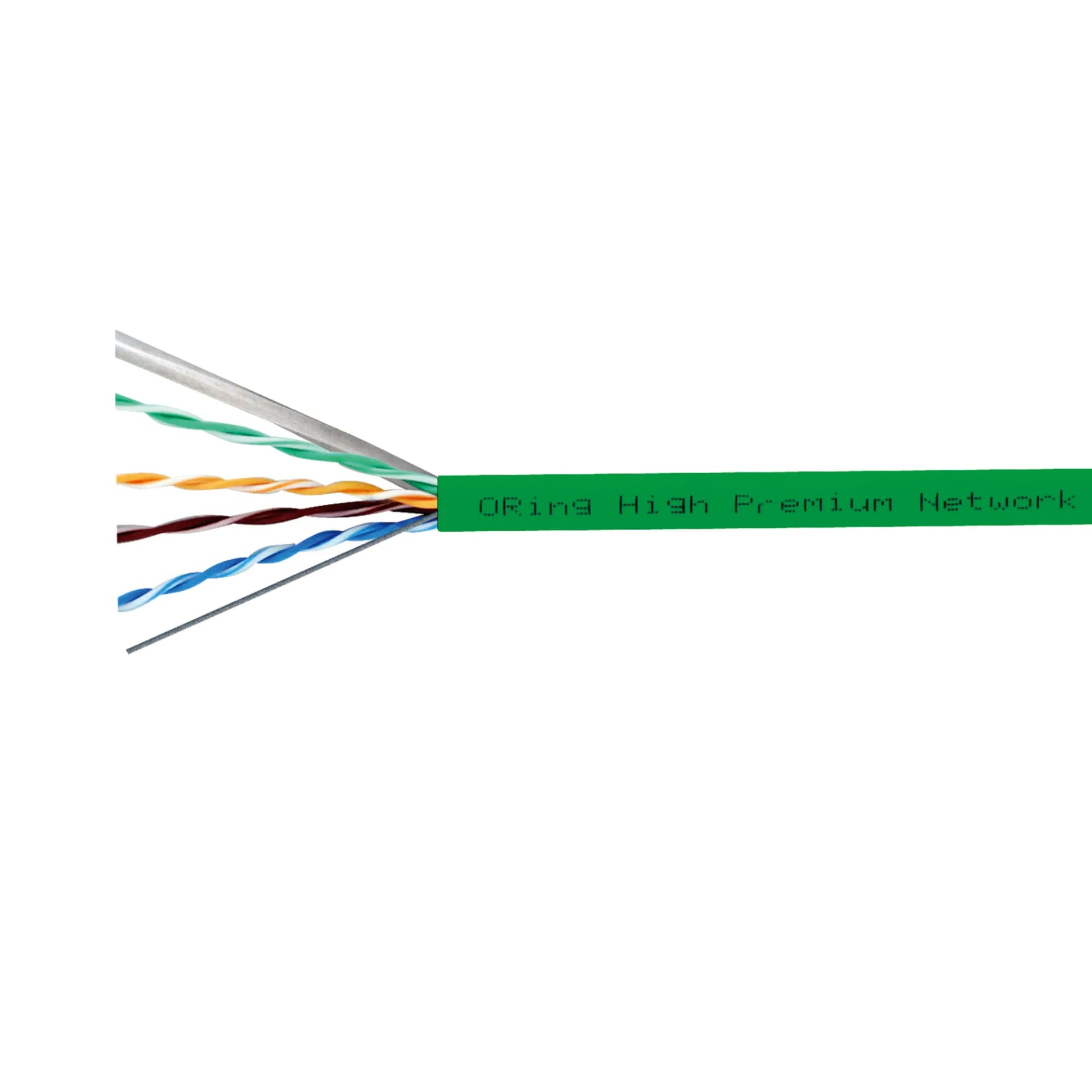 O-ring U/UTP CAT6 23AWG LSZH Network Cable 500m - Green
