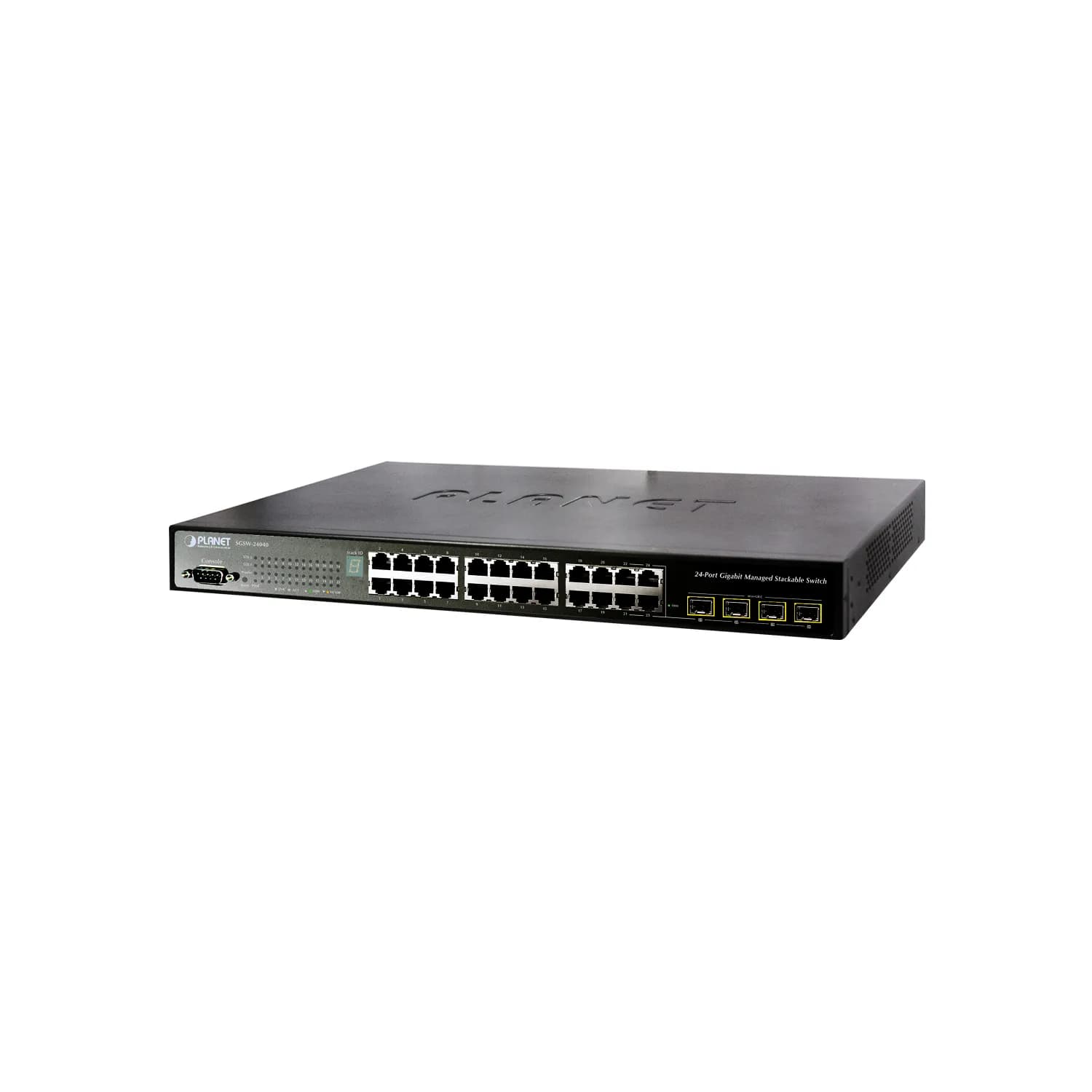 IPv6, 24-Port Gigabit Layer2/L4 Advance SNMP Manageable Switch + 4-Port Gigabit SFP,  trunking stack up to 16 Units