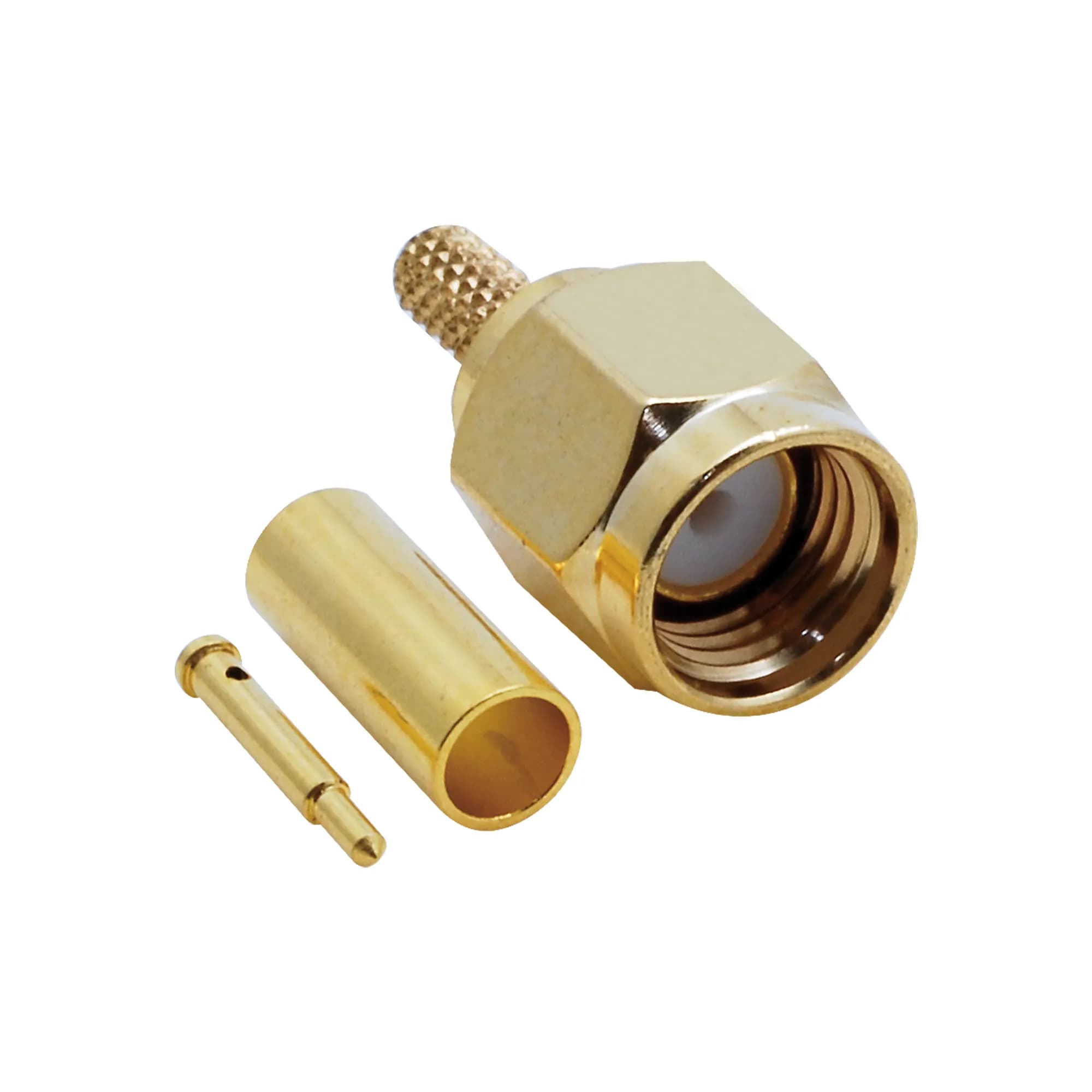 SMA Erkek Sıkmalı Gold Konnektör - RG174 - RG316
