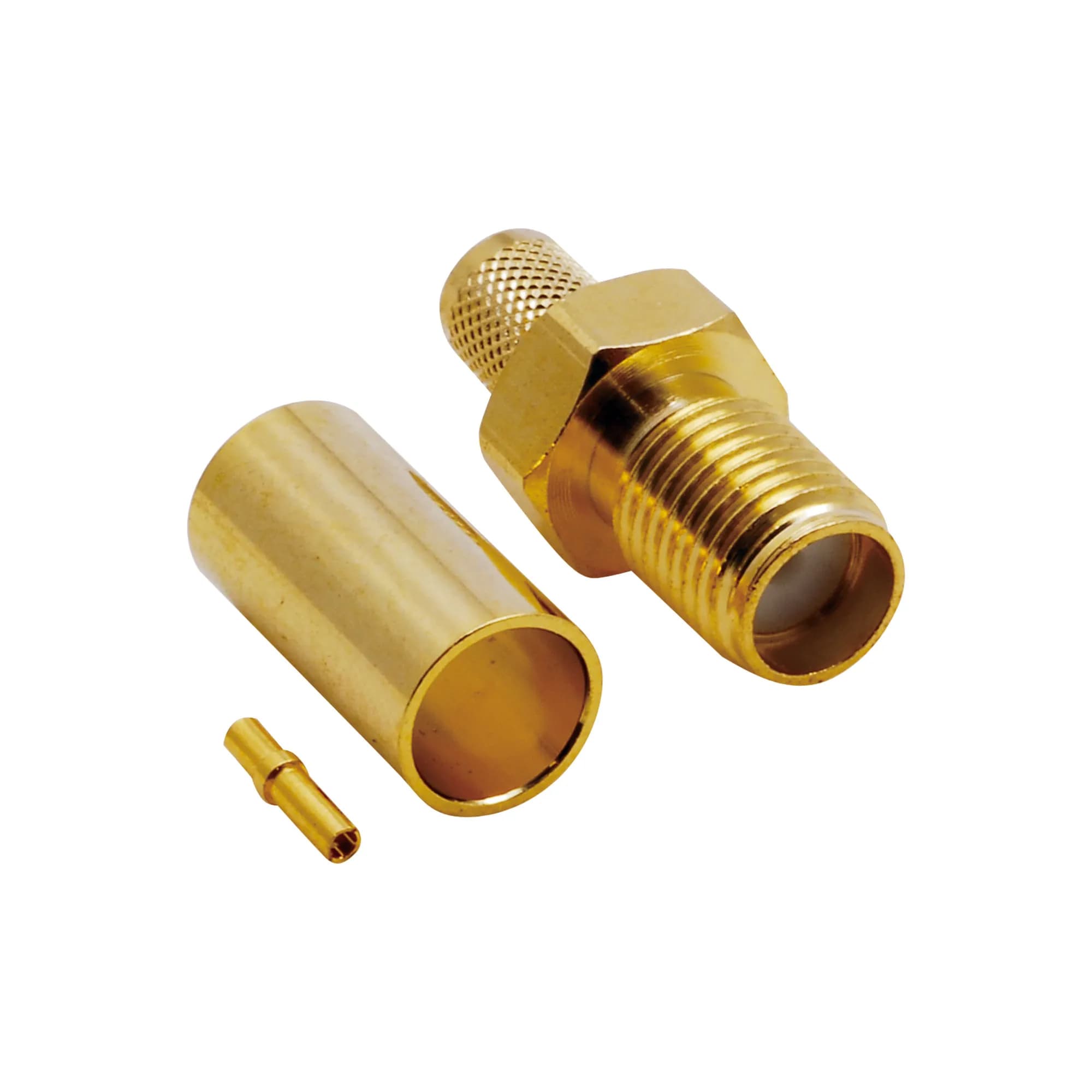 SMA Dişi Sıkmalı Gold Konnektör - RG58