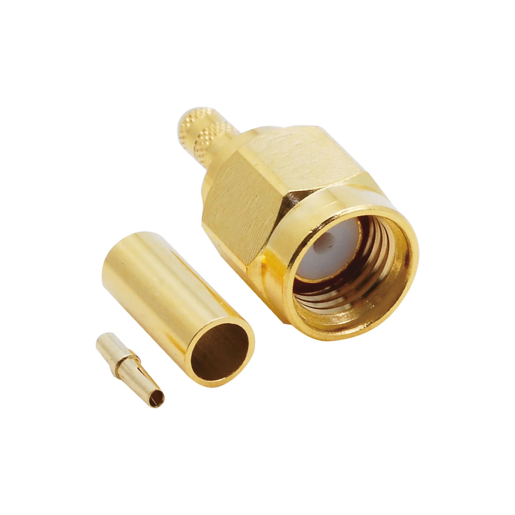 SMA Erkek Sıkmalı RP Gold Konnektör - RG174 - RG316