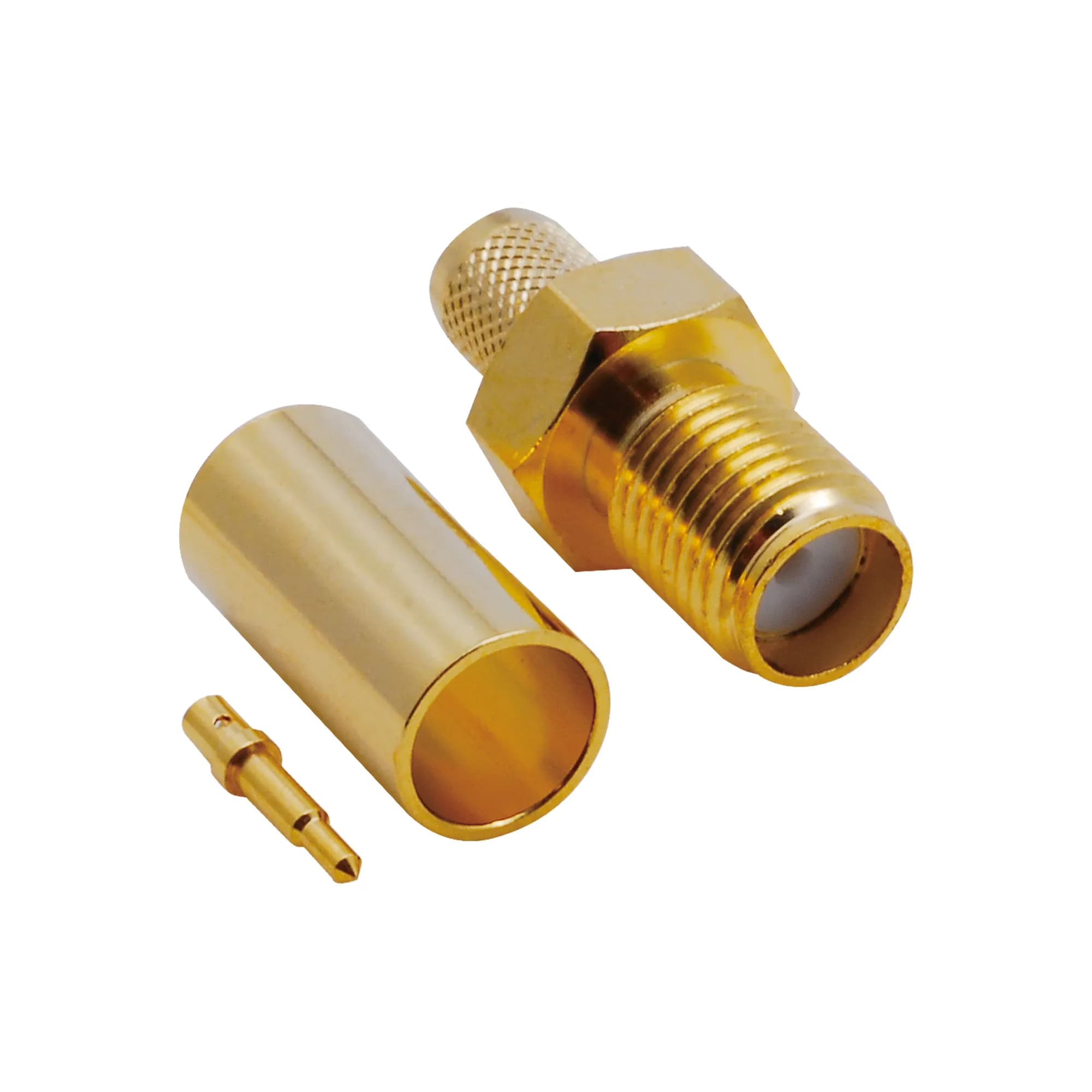 SMA Dişi Sıkmalı RP Gold Konnektör - RG58