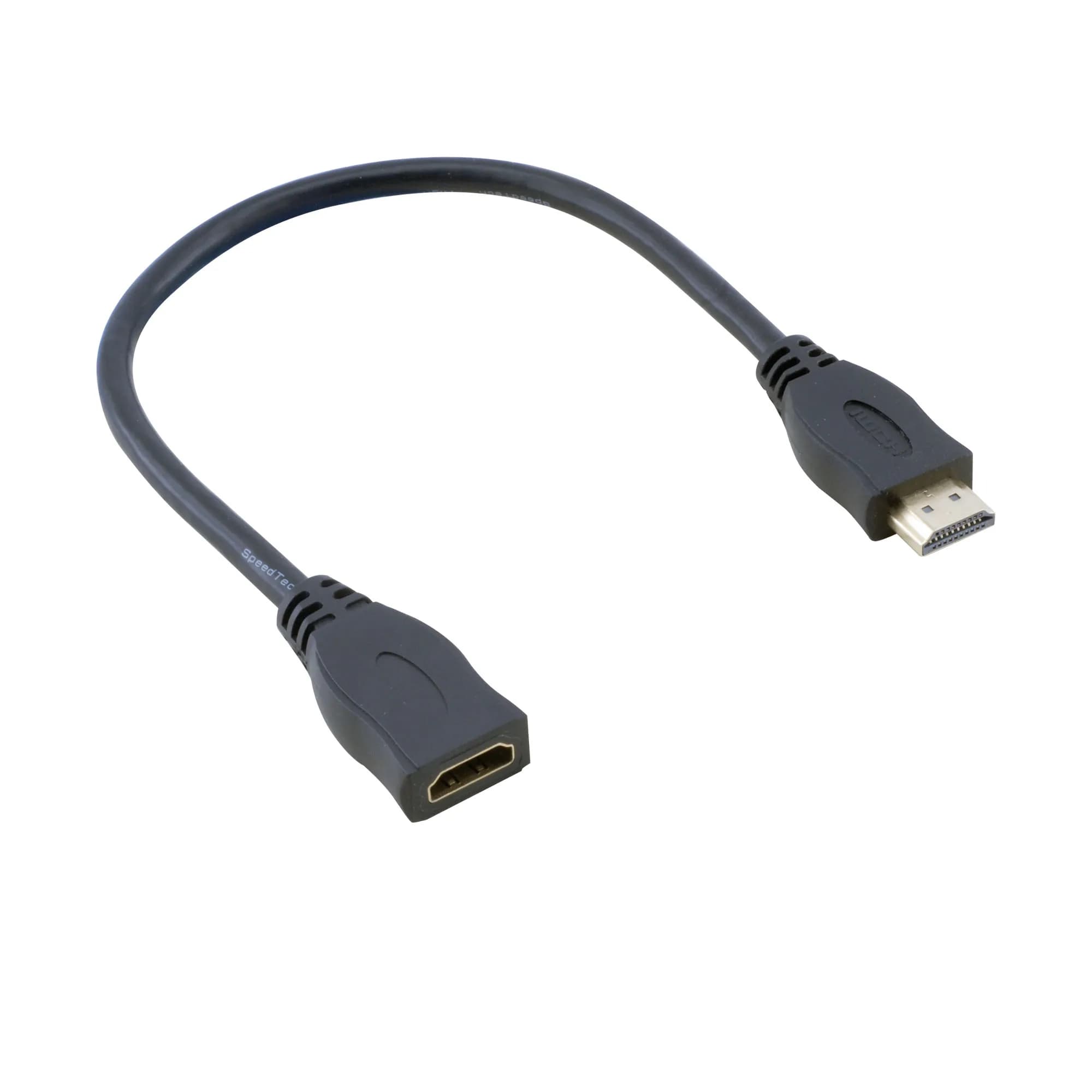 HDMI Male to HDMI Female Extension Cable - 30cm