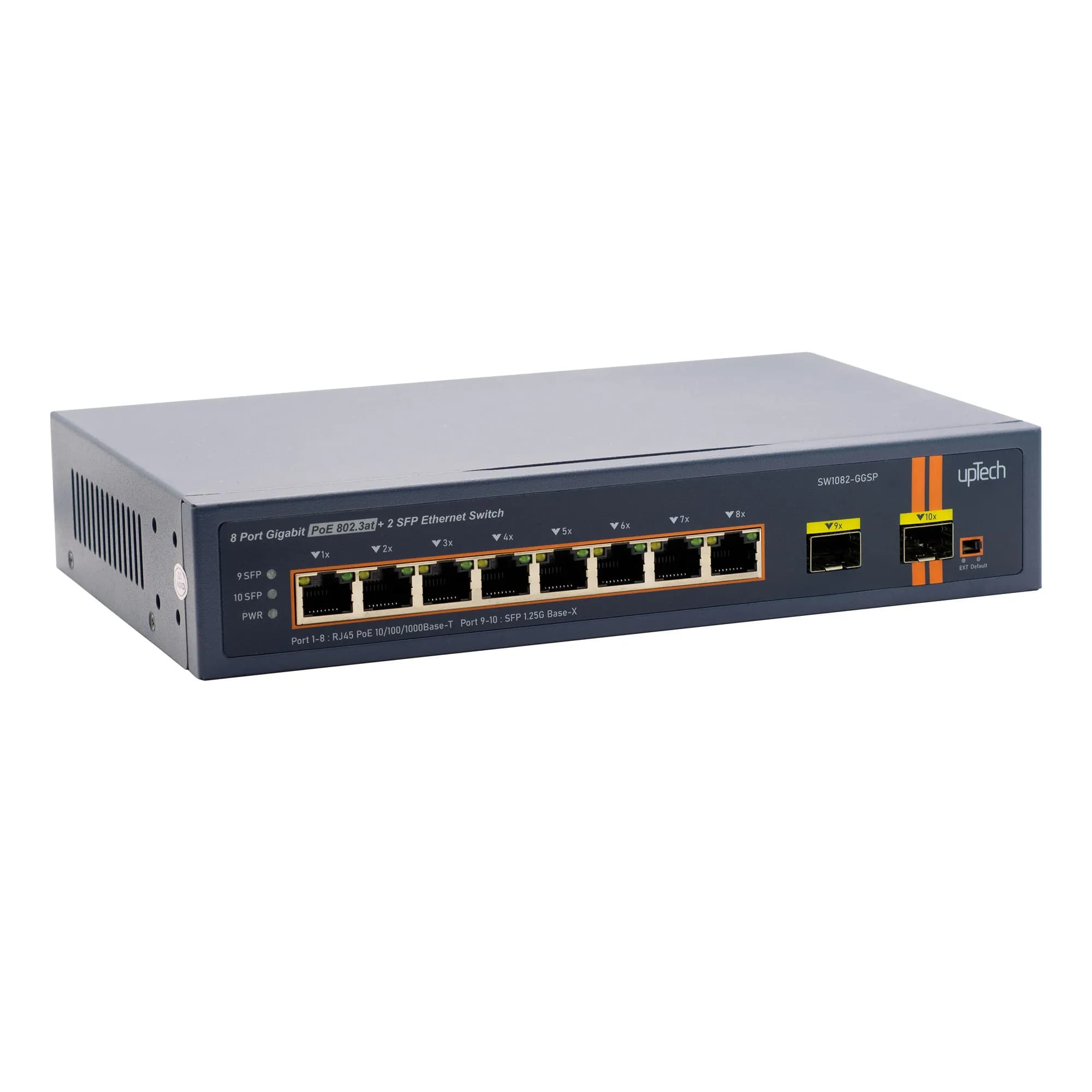 Unmanaged 8x 10/100/1000M PoE RJ45 ports + 2x GE SFP 120W PoE Ethernet Switch 2