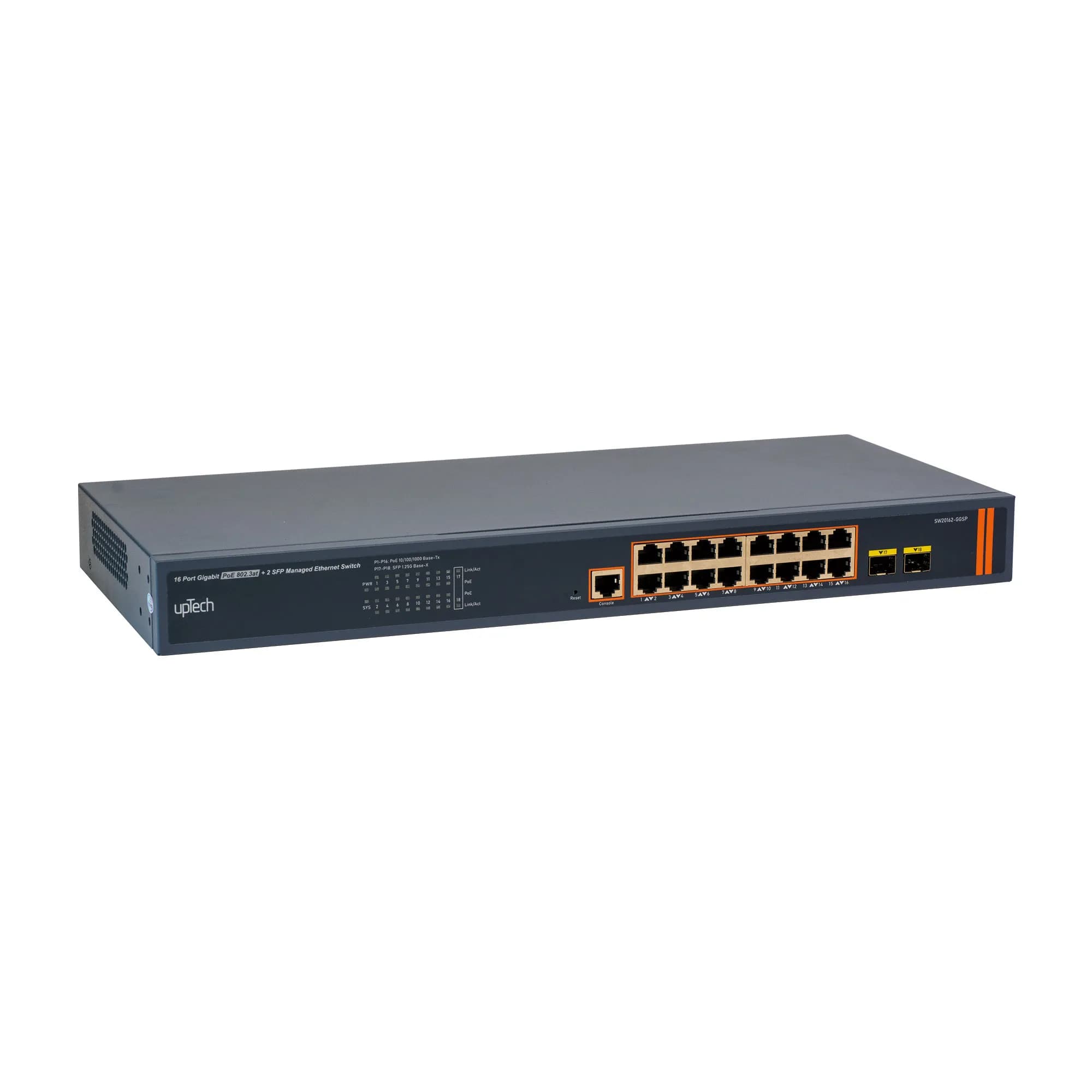 L2+ Managed 16x 10/100/1000M PoE RJ45 ports + 2x GE SFP 250W PoE Ethernet Switch 4