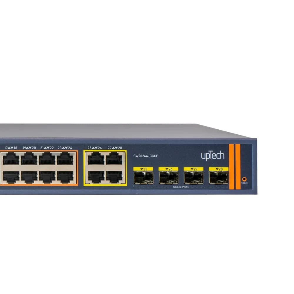 L2+ Managed 24x 10/100/1000M PoE RJ45 ports + 4x Gigabit Combo SFP 400W PoE Ethernet Switch 4