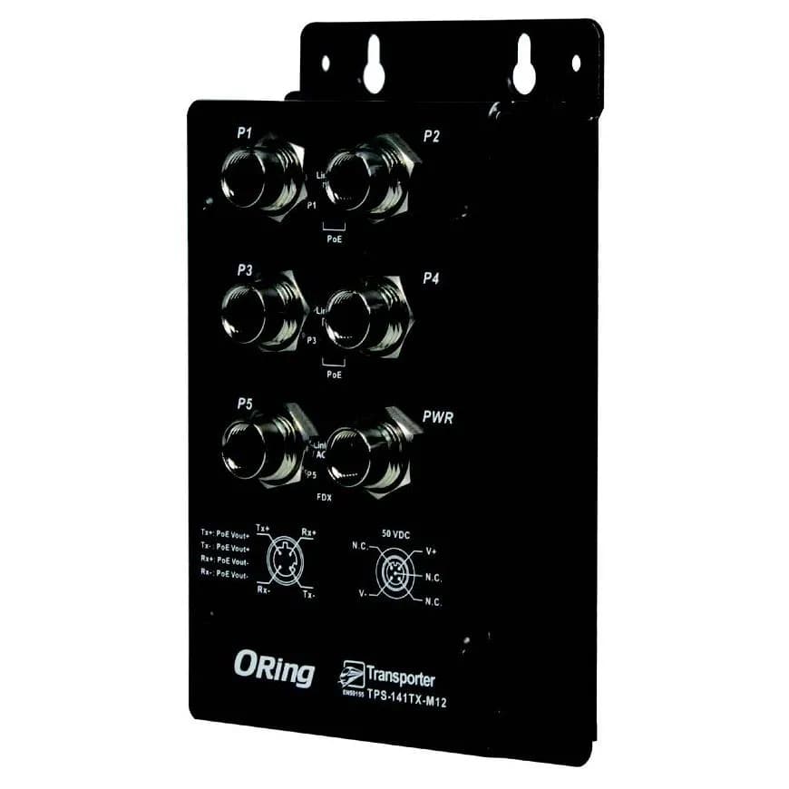 EN50155 Unmanaged 4x 10/100TX (PoE) - 1x10/100 Base TX M12 Connector