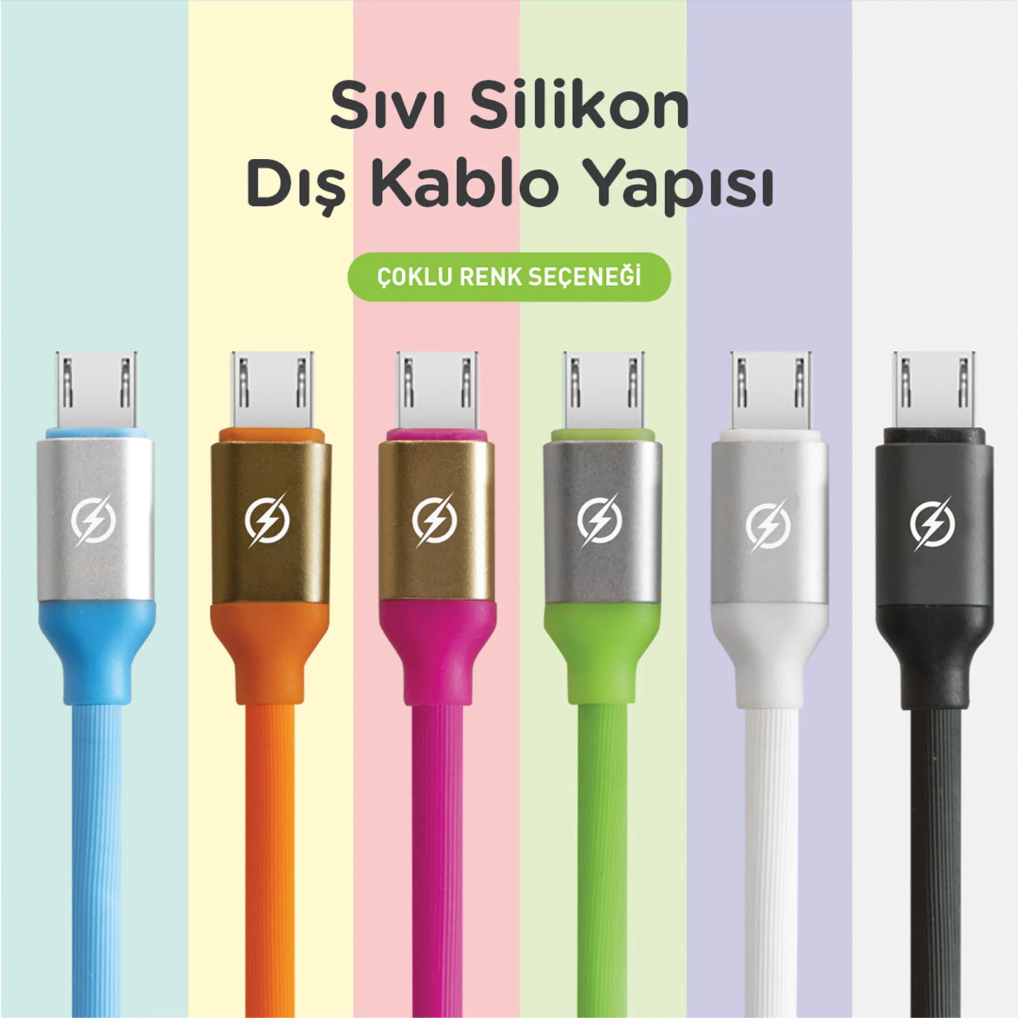 USB to Micro USB Charge&Sync Cable 1.2mt - Rose Red 2