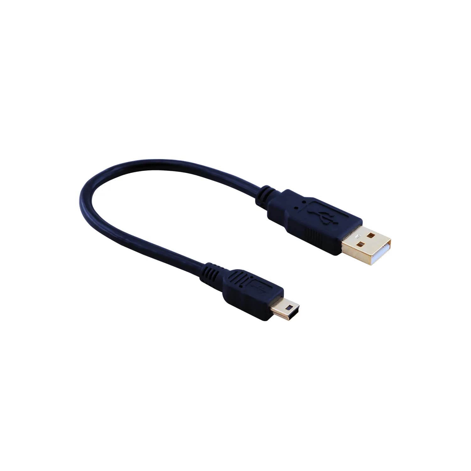 USB A Male to Mini USB 5-Pin 2.0v Gold Plated - 0.2m