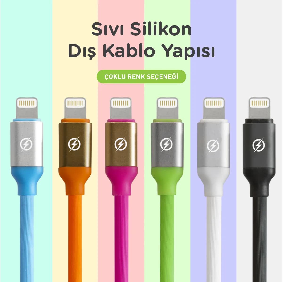 USB to Lightning Charge&Sync Cable 1.2mt - Green 2
