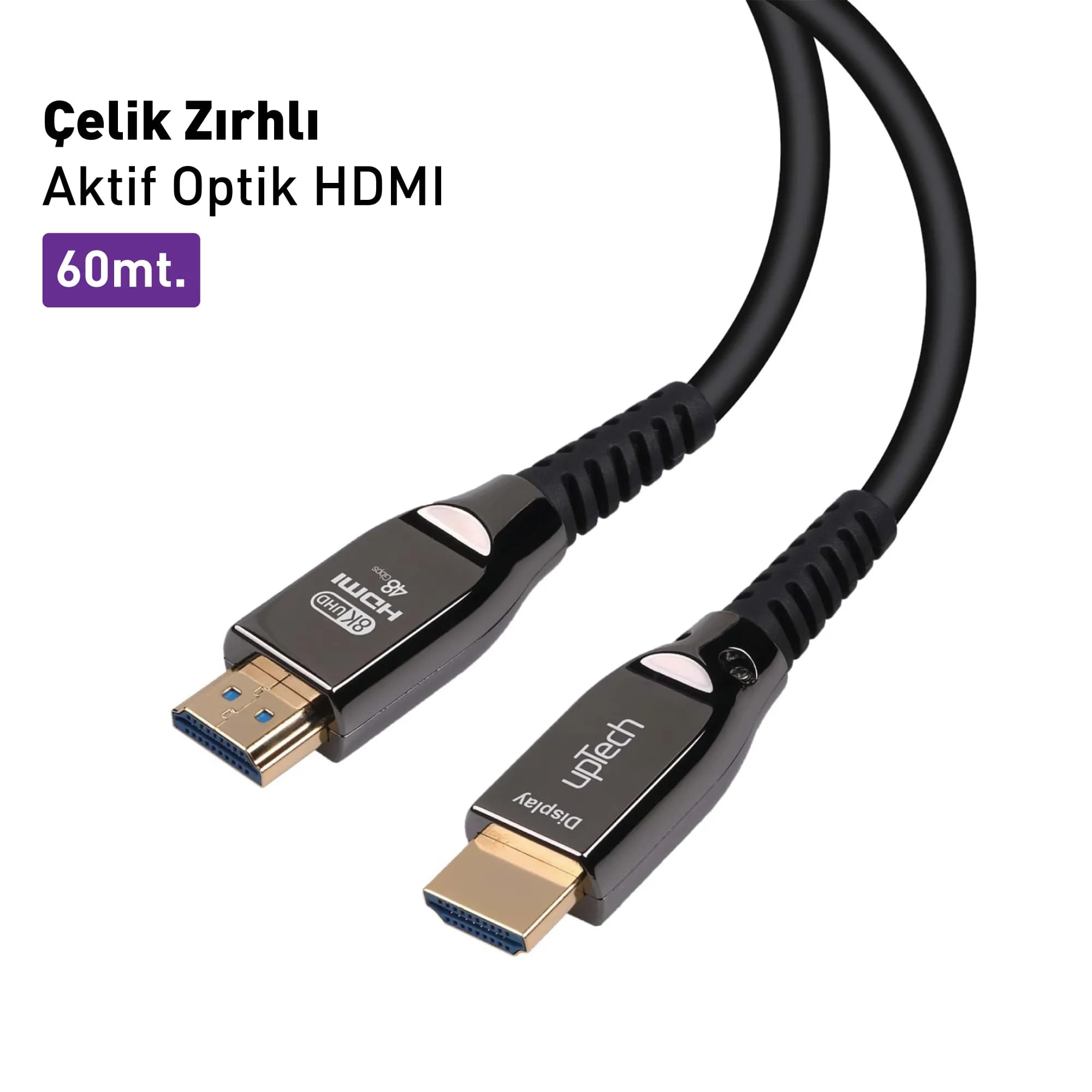 Armored HDMI Hybrid Cable 2.1v 60m - 8K@60Hz/4K@120Hz eARC