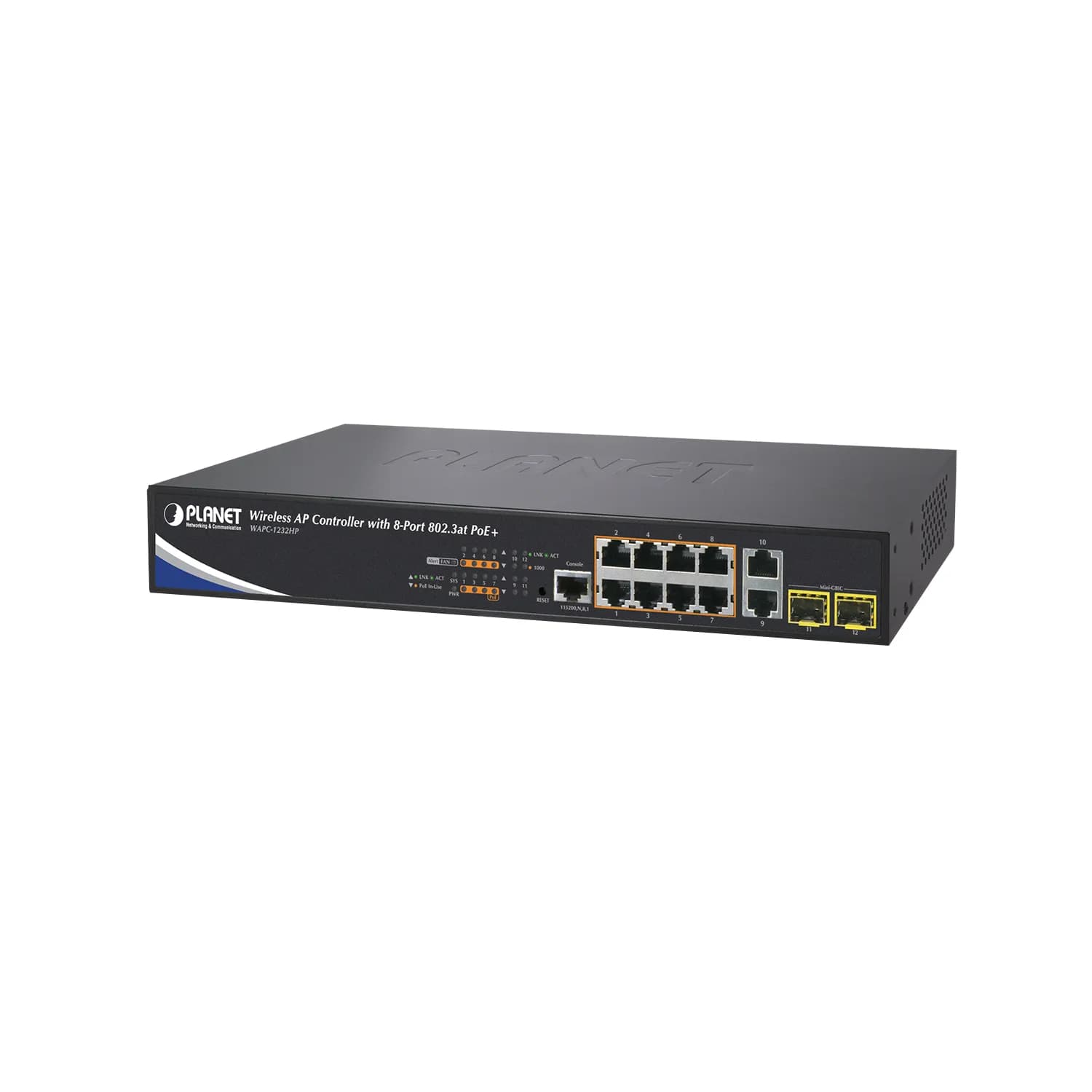 Wireless Access Point Controller with 8-Port 802.3at PoE+