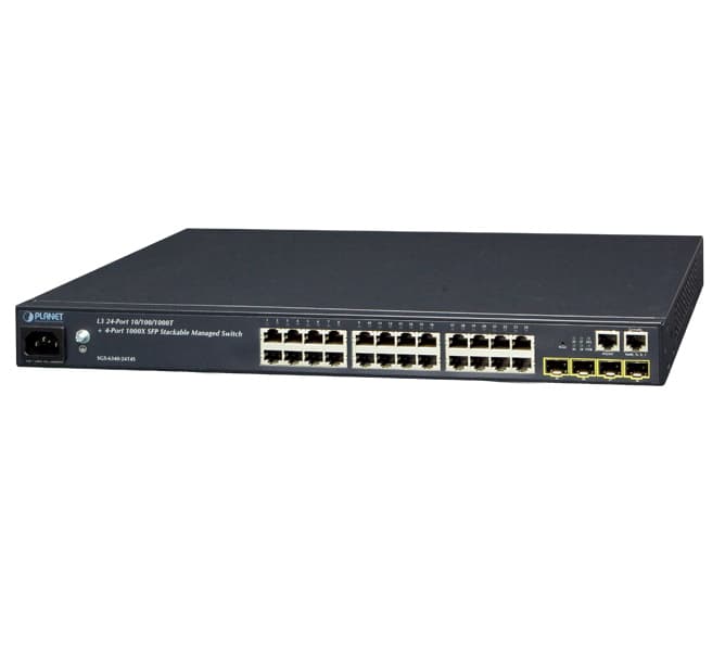 Layer 3 24-Port 10/100/1000T + 4-Port 1000X SFP Stackable Managed Switch