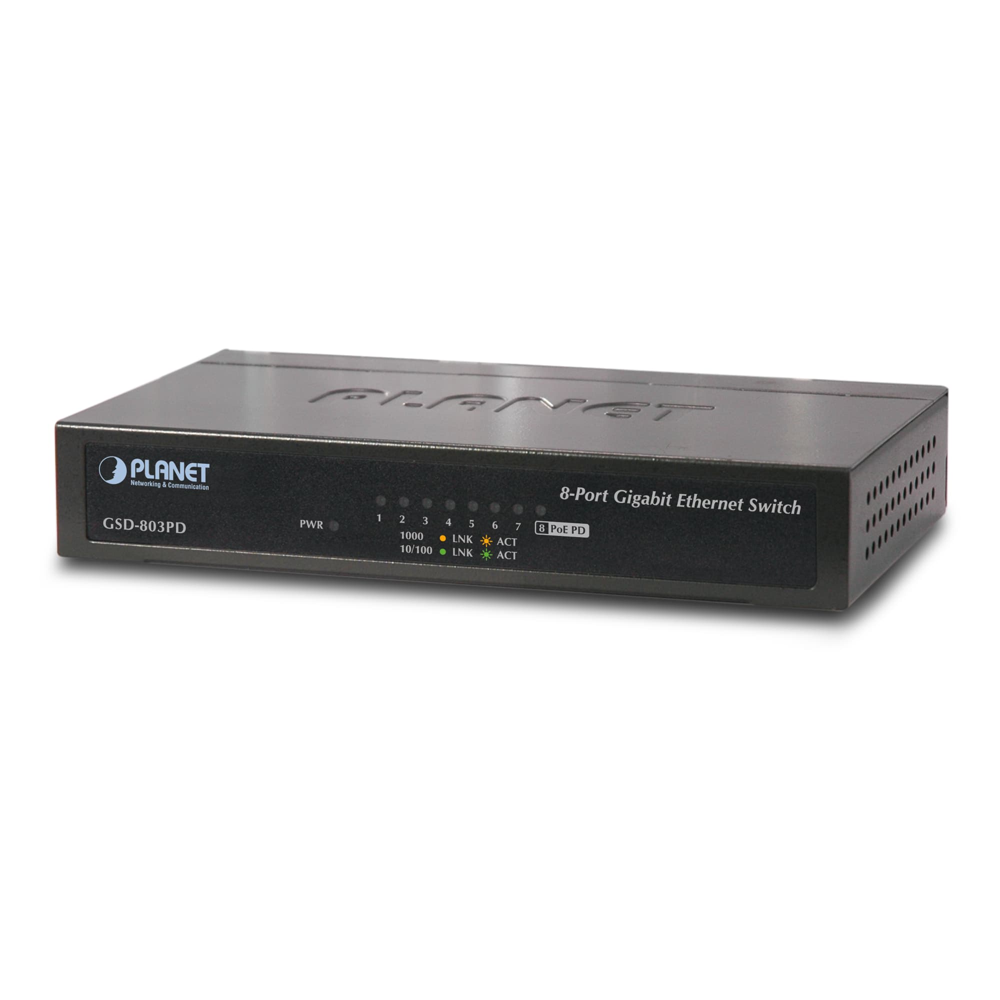 8-Port 10/100/1000Mbps Gigabit Ethernet PD POE Switch (built-in POE Splitter)