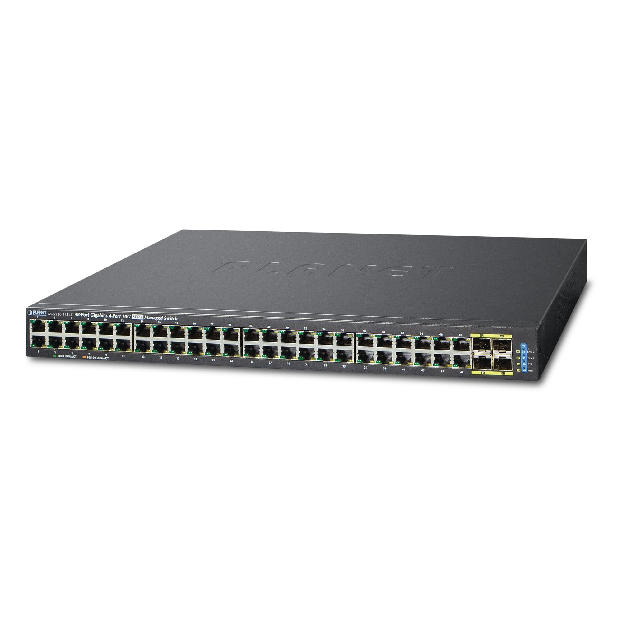L2+ 48-Port 10/100/1000Mbps with 4 Shared SFP + 4-Port 10G SFP+ Managed Switch