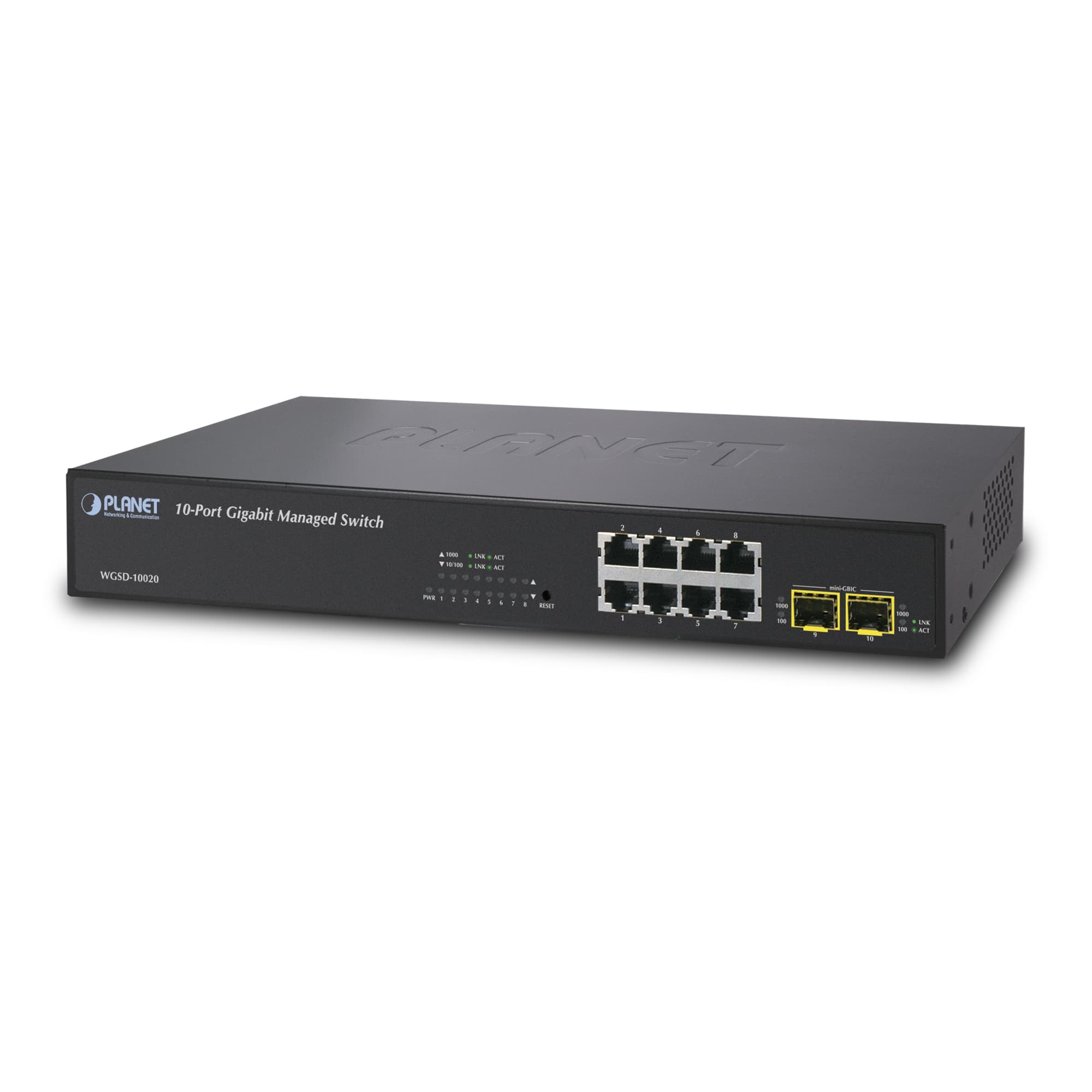 IPv6, 8-Port Gigabit TP + 2-Port SFP Layer 2/4 IPv6 Advance SNMP Managed Switch