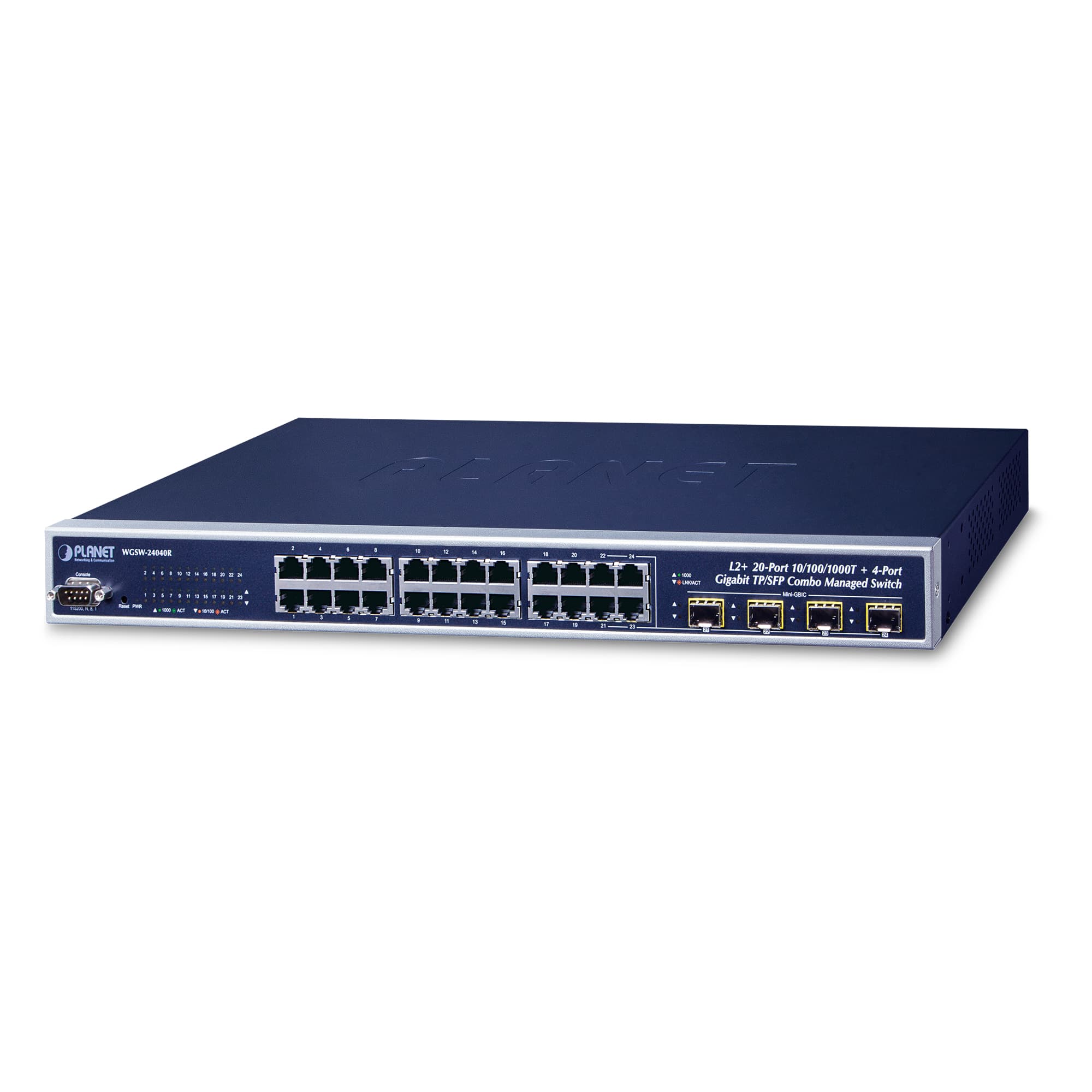 IPv6, 24-Port Gigabit with 4-Port SFP Layer 2/4 SNMP Managed Switch