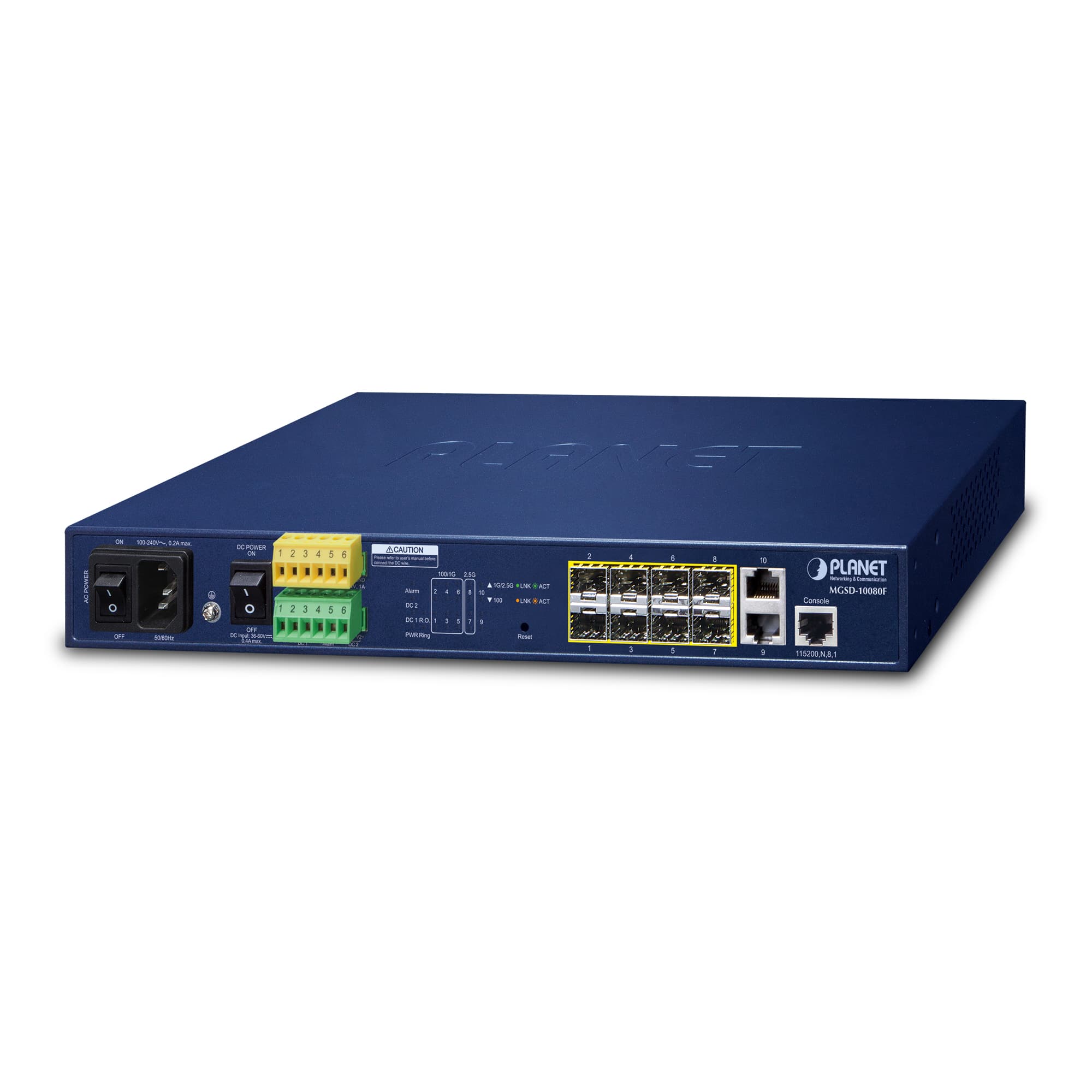 8-Port 100/1000Base-X SFP + 2-Port 10/100/1000Base-T L2/L4 Managed Metro Ethernet Switch (AC+2 DC, DIDO) 13