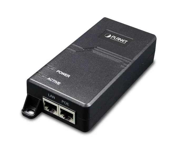 Single Port 10/100/1000Mbps Ultra POE Injector (60 Watts) - w/internal power, 802.3at PoE compatible