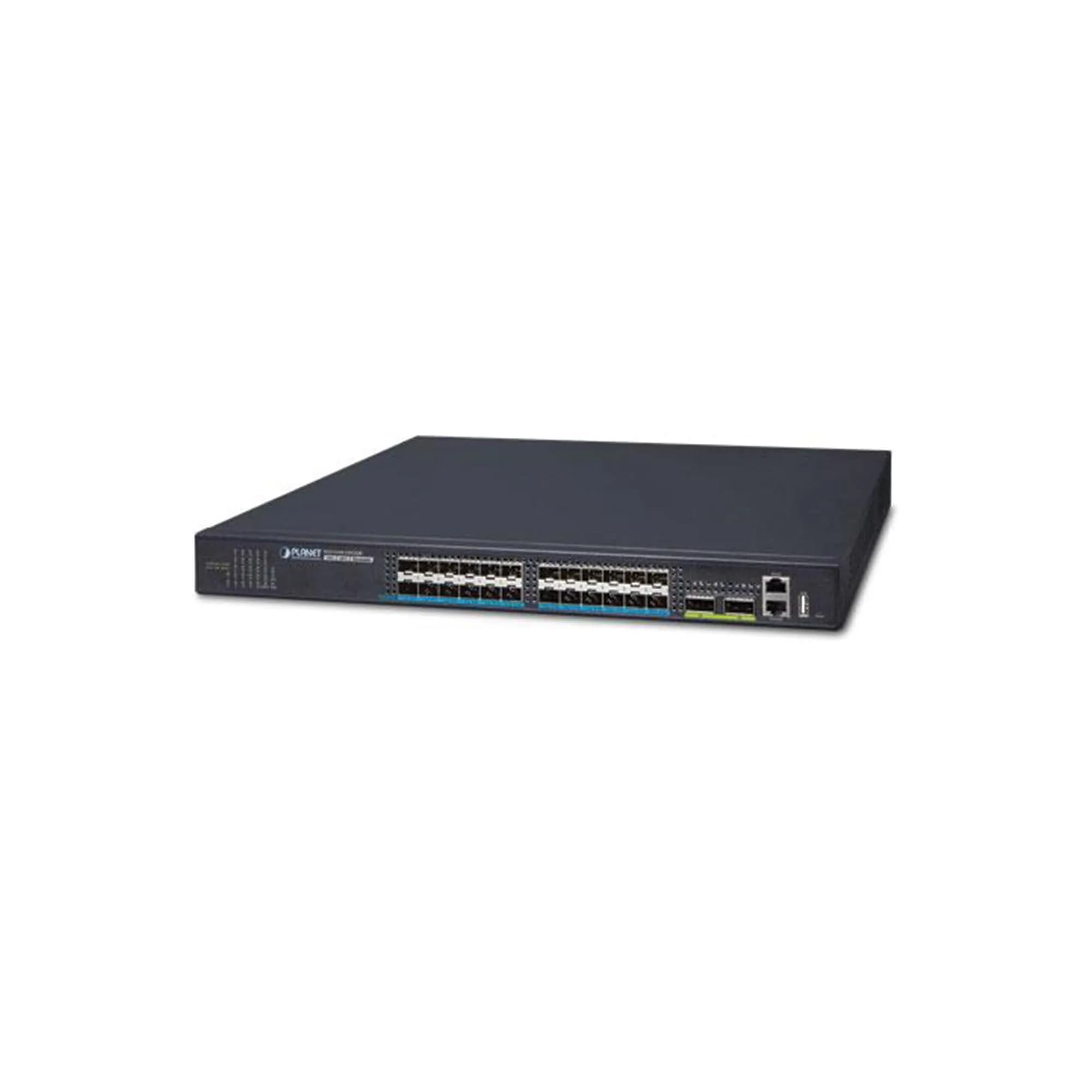 L2+/L4 24-Port 10G SFP+ + 2-Port 40G QSFP+ Stackable Managed Switch with 36-72V DC redundant power, Hardware Layer3 IPv4/IPv6 Static Routing