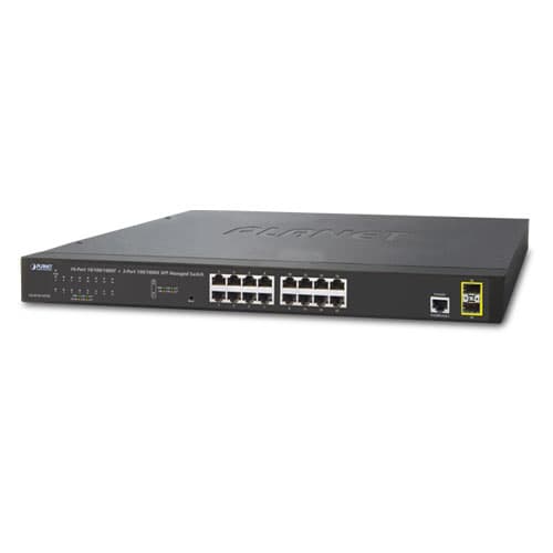 16-Port Layer 2 Managed Gigabit Ethernet Switch W/2 SFP Interfaces