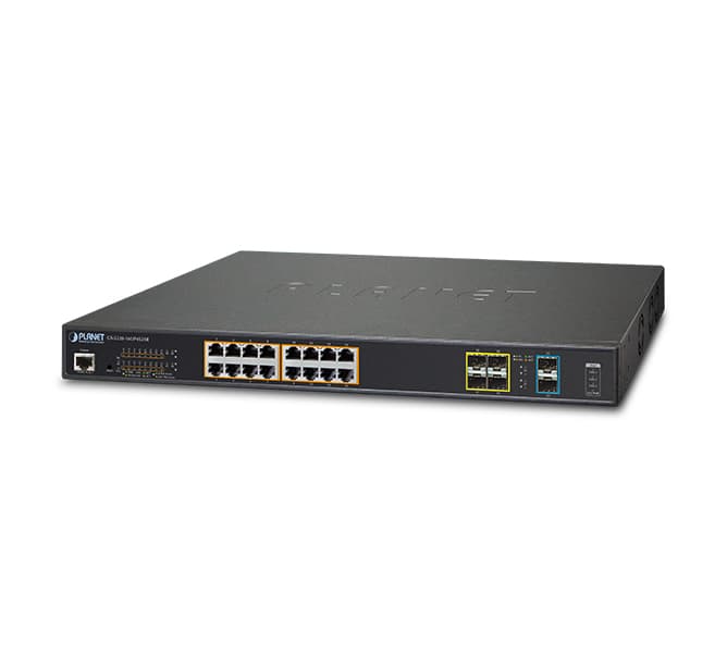 L2+ 16-Port 10/100/1000T Ultra PoE + 4-Port 100/1000X SFP + 2-Port 10G SFP+ Managed Switch