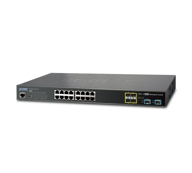 L2+ 16-Port 10/100/1000T + 4-Port 100/1000X SFP + 2-Port 10G SFP+ Managed Ethernet Switch