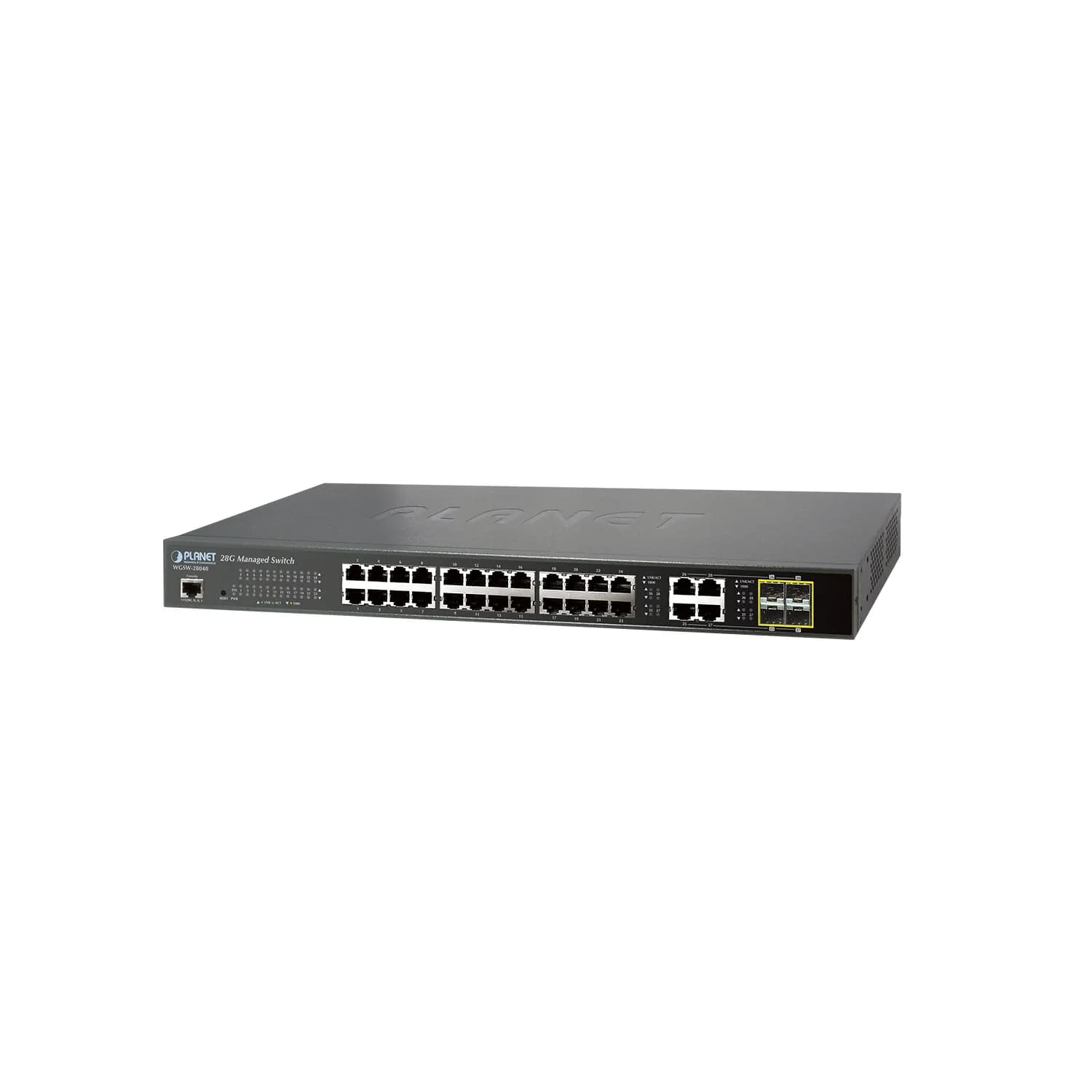 28-Port 10/100/1000Mbps with 4 Shared SFP Managed Switch